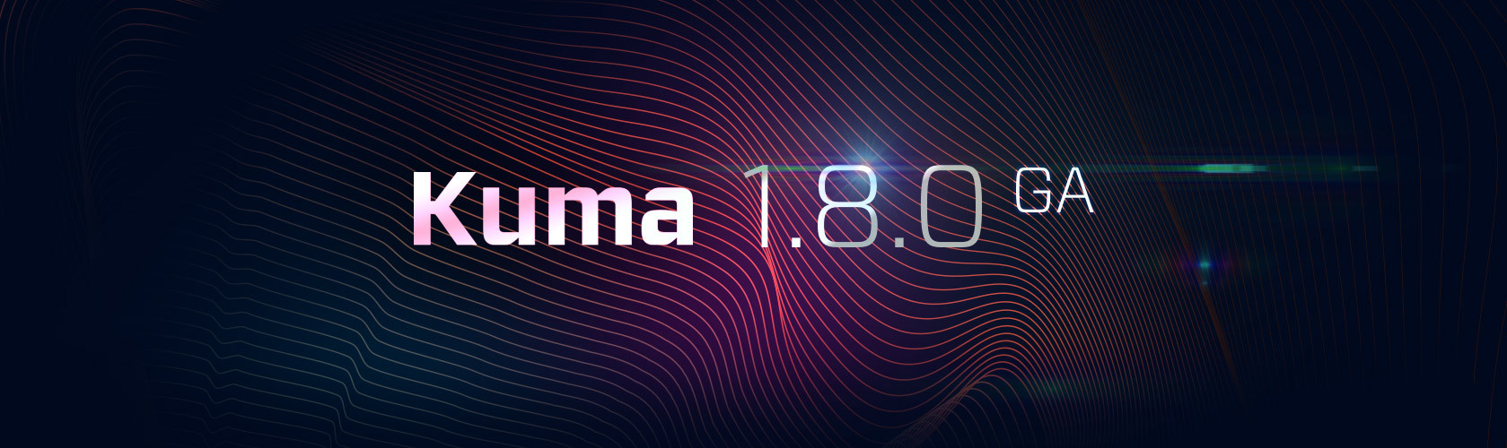 Featured image for a blog article titled Kuma 1.8 Released with Gateway GA, new CNI and many improvements!.