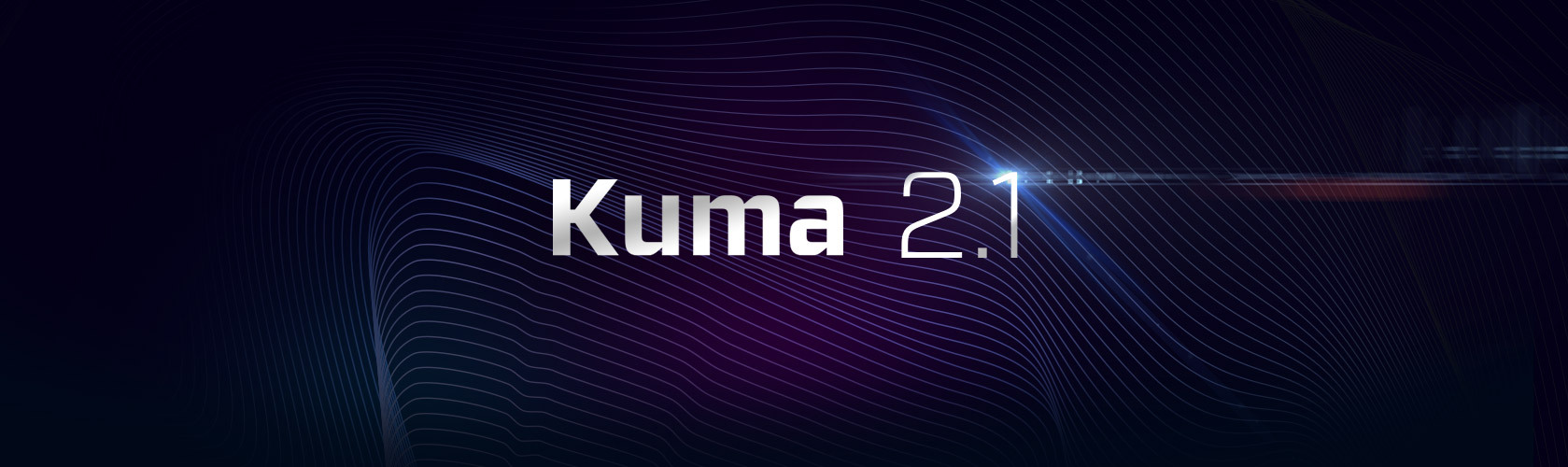 Featured image for a blog article titled Kuma 2.1 released with full suite of next-gen policies.