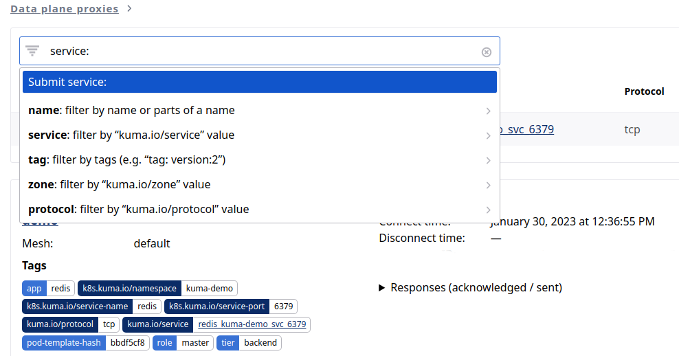 New metadata filtering available in the UI and API